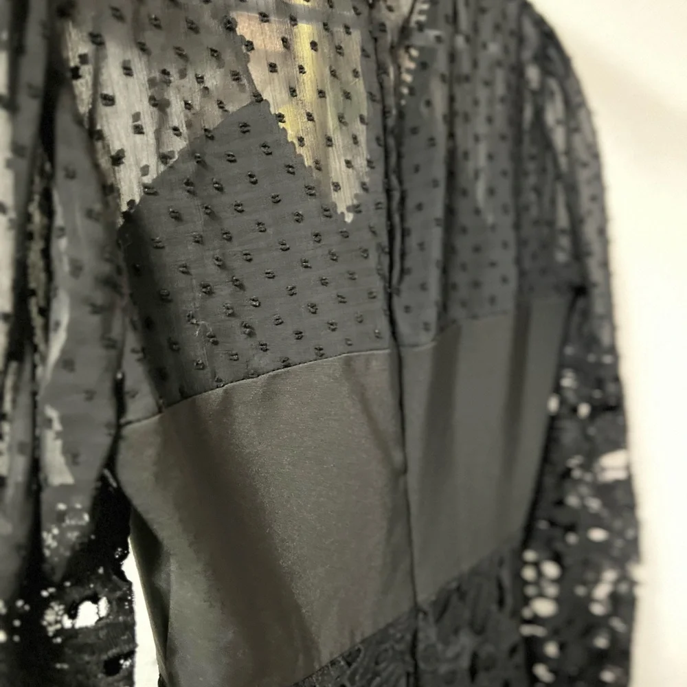 Ina black net dress